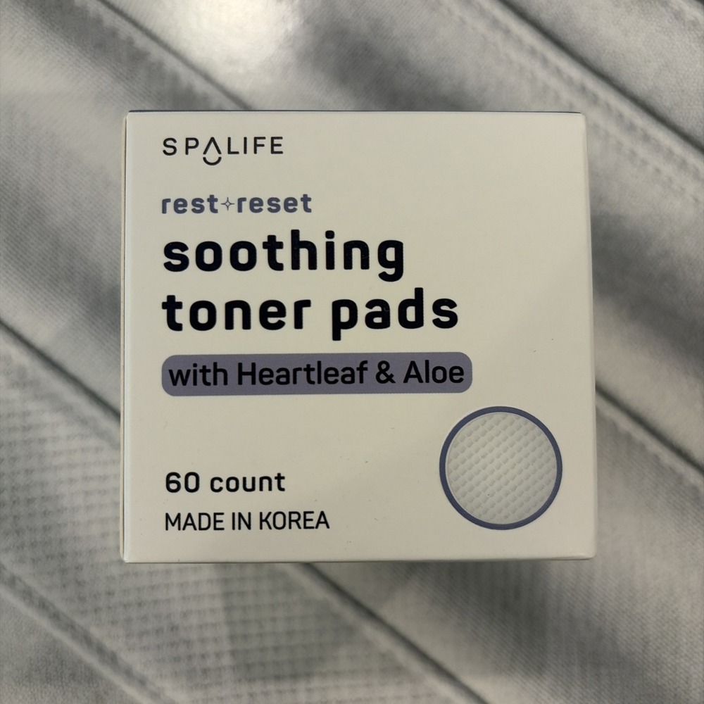 SpaLife Rest + Reset Soothing Toner Pads 60 Ct Heartleaf & Aloe Sealed